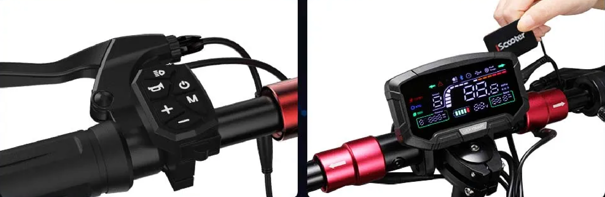 Trotinetes IX6 e IX4 elétricas - Potências de 800W/1000W, Pneus Off-Road, Velocidade Máxima de 45 km/h, Alcance Até 45 km Trotinetes IX6 e IX4 elétricas - Potências de 800W/1000W, Pneus Off-Road, Velocidade Máxima de 45 km/h, Alcance Até 45 km